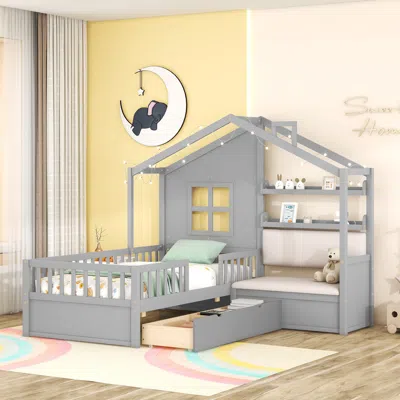 Streamdale Furniture Streamdale Twin Size House Bed With Sofa