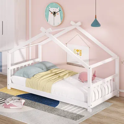 Streamdale Furniture Streamdale Twin Size House Bed Wood Bed