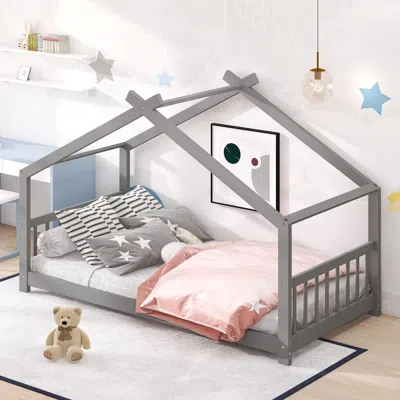 Streamdale Furniture Streamdale Twin Size House Bed Wood Bed