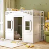 Streamdale Furniture Streamdale Twin Size House Loft Bed With Ladder
