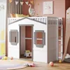 Streamdale Furniture Streamdale Twin Size House Loft Bed With Ladder And Frame
