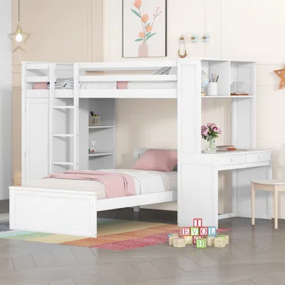 Streamdale Furniture Streamdale Twin Size Loft Bed With A Stand-alone Bed
