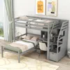 Streamdale Furniture Streamdale Twin Size Loft Bed With A Stand-alone Bed