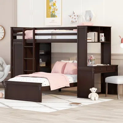 Streamdale Furniture Streamdale Twin Size Loft Bed With A Stand-alone Bed
