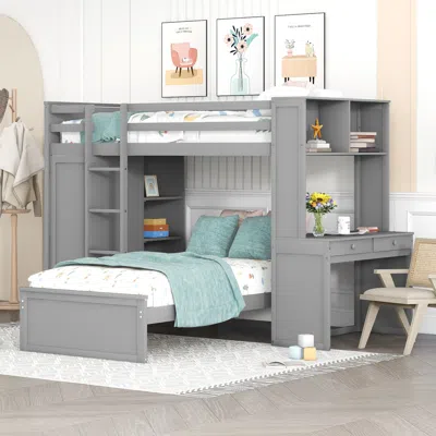 Streamdale Furniture Streamdale Twin Size Loft Bed With A Stand-alone Bed