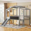Streamdale Furniture Streamdale Twin Size Loft Bed With Ladder And Slide