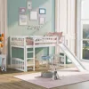 Streamdale Furniture Streamdale Twin Size Loft Bed With Slide And Ladder