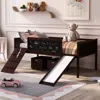 Streamdale Furniture Streamdale Twin Size Loft Bed Wood Bed With Two Storage Boxes