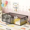 STREAMDALE FURNITURE STREAMDALE TWIN SIZE METAL FLOOR BED FRAME WITH FENCE AND DOOR