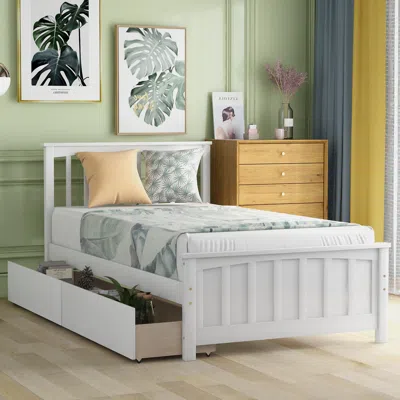 Streamdale Furniture Streamdale Twin Size Platform Bed With Two Drawers