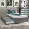 Streamdale Furniture Streamdale Twin Size Platform Bed Wood Bed Frame With Trundle