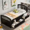 Streamdale Furniture Streamdale Twin Size Platform Storage Bed Solid Wood Bed With 6 Drawers
