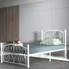 Streamdale Furniture Streamdale Twin Size Unique Flower Sturdy System Metal Bed Frame