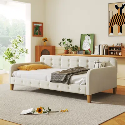 Streamdale Furniture Streamdale Twin Size Upholstered Daybed With 4 Support Legs