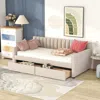 Streamdale Furniture Streamdale Twin Size Upholstered Daybed With Drawers