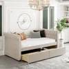 Streamdale Furniture Streamdale Twin Size Upholstered Daybed With Drawers