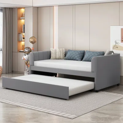 Streamdale Furniture Streamdale Twin Size Upholstered Daybed With Ergonomic Design Backrest