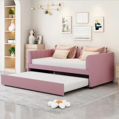 Streamdale Furniture Streamdale Twin Size Upholstered Daybed With Ergonomic Design Backrest