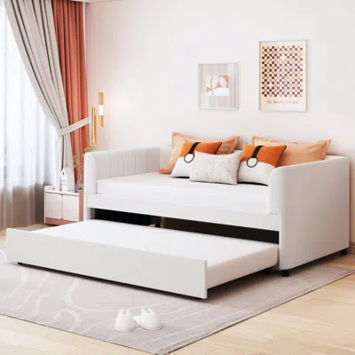 Streamdale Furniture Streamdale Twin Size Upholstered Daybed With Ergonomic Design Backrest