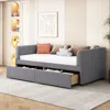 Streamdale Furniture Streamdale Twin Size Upholstered Daybed With Ergonomic Design Backrest And 2