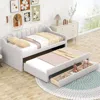 Streamdale Furniture Streamdale Twin Size Upholstered Daybed With Trundle And Three Drawers