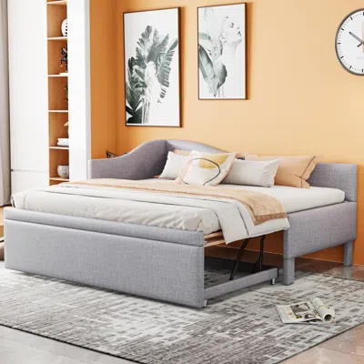Streamdale Furniture Streamdale Twin Size Upholstered L-shaped Daybed With Pop Up Trundle