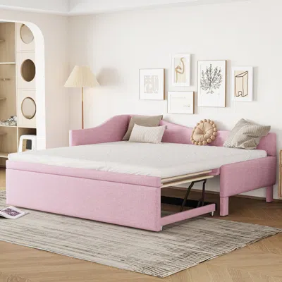 Streamdale Furniture Streamdale Twin Size Upholstered L-shaped Upholstered Daybed With Pop Up Trundle