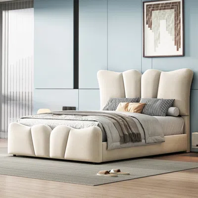 Streamdale Furniture Streamdale Twin Size Upholstered Platform Bed Velvet Upholstered Bed