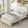 Streamdale Furniture Streamdale Twin Size Upholstered Platform Bed With Wood Supporting Feet