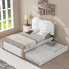 Streamdale Furniture Streamdale Twin Size Upholstered Platform Bed With Wood Supporting Feet