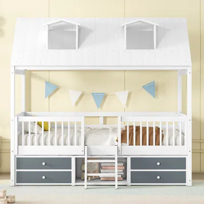 Streamdale Furniture Streamdale Twin Size Wood Bed House Bed Frame