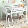 Streamdale Furniture Streamdale Twin Size Wood Low Loft Bed With Ladder