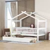 Streamdale Furniture Streamdale Twin Size Wooden House Bed With Twin Size Trundle