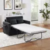 Streamdale Furniture Streamdale Twin Sofa Bed Sleeper With Foldable Table, Usb Ports, Black