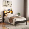 Streamdale Furniture Streamdale Twin Storage Bed Frame With Headboard, Charging, And Bookcase