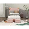 Streamdale Furniture Streamdale Twin Upholstered Platform Bed With Bear Ear Headboard
