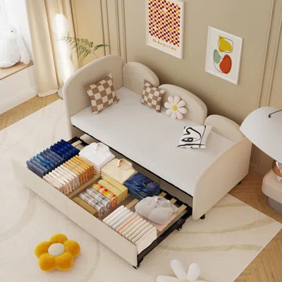 Streamdale Furniture Streamdale Twin Velvet Upholstered Daybed Frame For Bedroom And Living Room