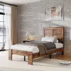Streamdale Furniture Streamdale Twin Wood Platform Bed Frame - Storage, Easy Assembly In Brown