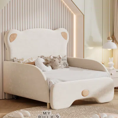 Streamdale Furniture Streamdale Twin Xl Vaulted Sofa Bed With Bear Headboard