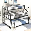 Streamdale Furniture Streamdale Twin Xl/full Xl/queen Triple Bunk Bed With Long And Short Ladder
