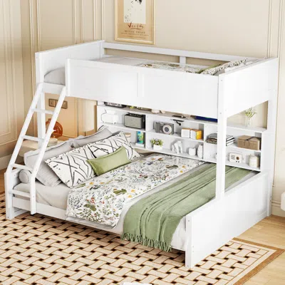 Streamdale Furniture Streamdale Twin Xl/queen Bunk Bed, Storage & Usb