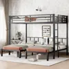 Streamdale Furniture Streamdale Twin/queen Metal Triple Bunk Bed - Black