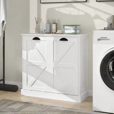 Streamdale Furniture Streamdale Two-compartment Tilt-out Laundry Sorter Cabinet