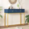 Streamdale Furniture Streamdale Two-drawer Console Table With Stripe Design