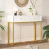 Streamdale Furniture Streamdale Two-drawer Console Table With Stripe Design