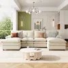 Streamdale Furniture Streamdale U-shaped Chenille Sectional Sofa With Adjustable Pillows