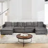 Streamdale Furniture Streamdale U-shaped Modular Chenille Sofa - Versatile, Comfortable, & Stylish In Gray