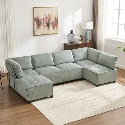 Streamdale Furniture Streamdale U-shaped Modular Sectional Sofa With Reversible Chaise