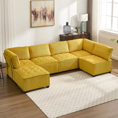 Streamdale Furniture Streamdale U-shaped Modular Sectional Sofa With Reversible Chaise