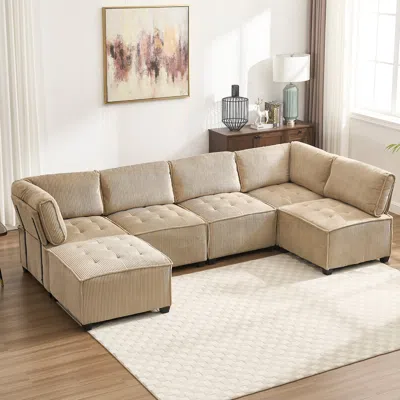 Streamdale Furniture Streamdale U-shaped Modular Sectional Sofa With Reversible Chaise
